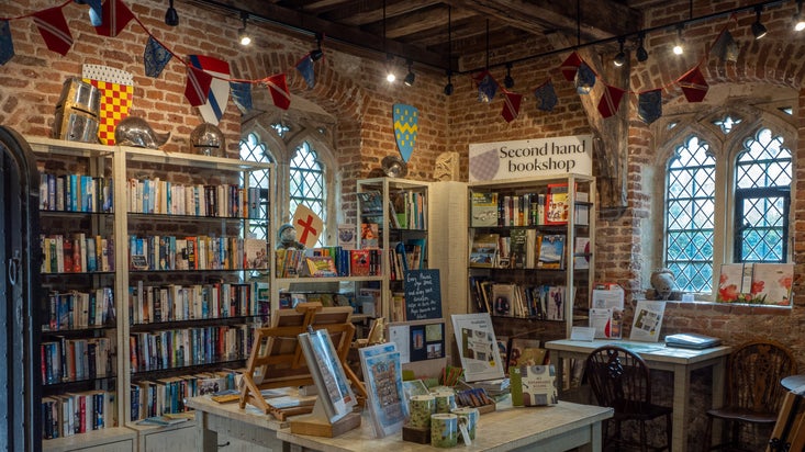 Tattershall Castle's second-hand bookshop